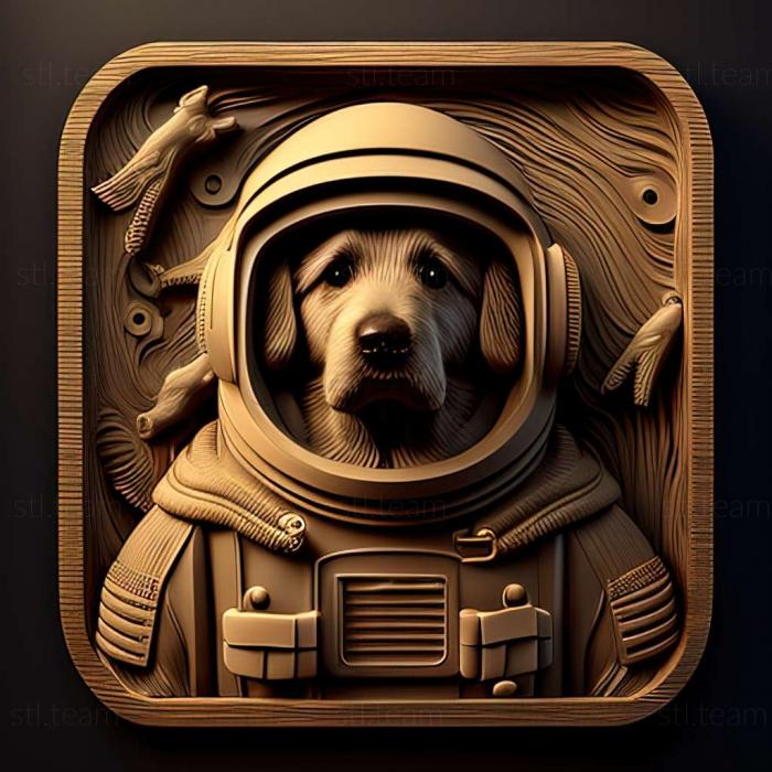 3D модель Зірочка космонавт собака знаменита тварина (STL)